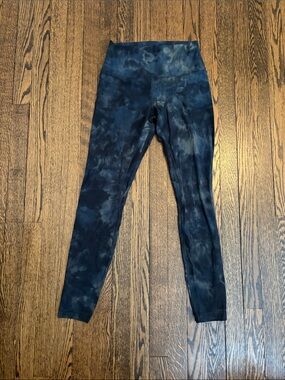 Lululemon Medium Tie-Dye High-Waist Leggings - Deep Navy & Black